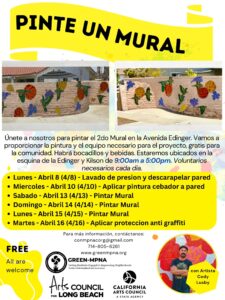 Mural painting flyer in Spanish.